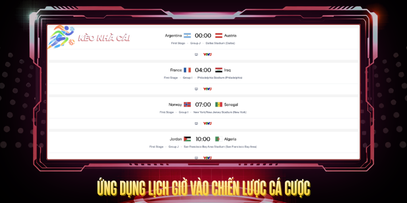 Lịch Thi Đấu World Cup 2026 Theo Giờ Việt Nam Đầy Đủ Nhất 4 Ung Dung Lich Gio Vao Chien Luoc Ca Cuoc